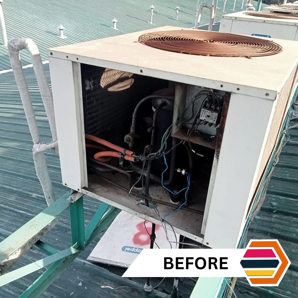 MEP Engineering - Before - Air Conditioning repair needed for AC units