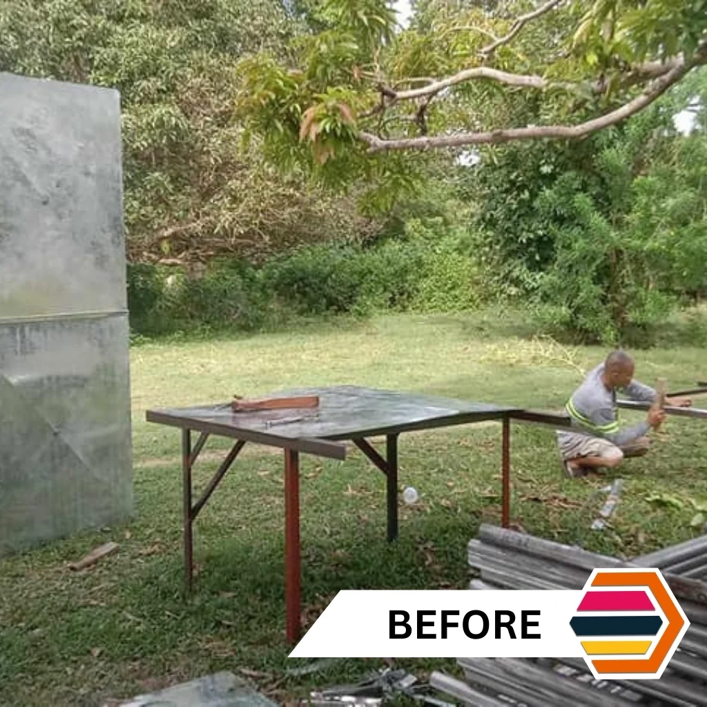 MEP Engineering - Before - A man doing duct work