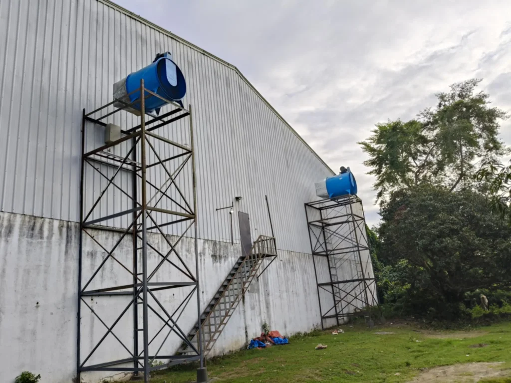 Mechanical and electrical Engineering - smoke extraction installed at the back of Citi hardware