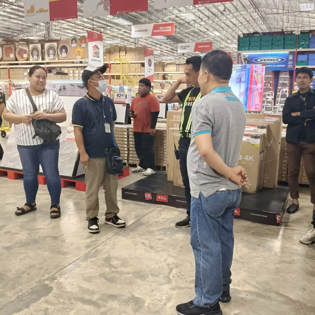 Team inspecting a smoke extraction system in the Philippines at a Citi Hardware Digos Branch