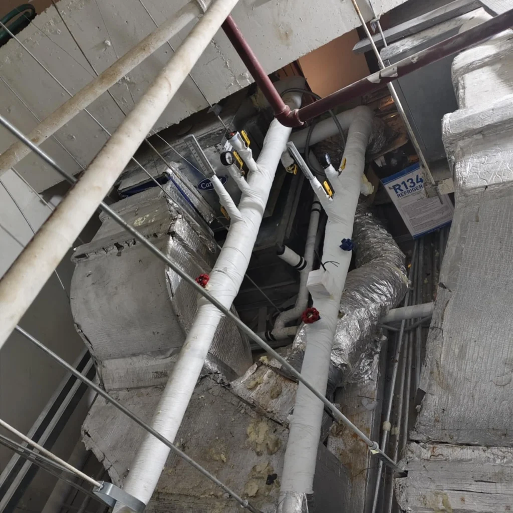 Excel Cool Engineering servicing a chilled water system for optimal cooling efficiency.